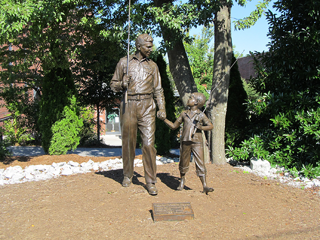 TV Land Statue of Andy & Opie - Yadkin Valley, NC